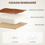 Voir la diapositive 6 : HOMCOM Chaise de bureau style vintage - réglable, pivotante - acier chromé bois aspect rotin assise effet capitonné