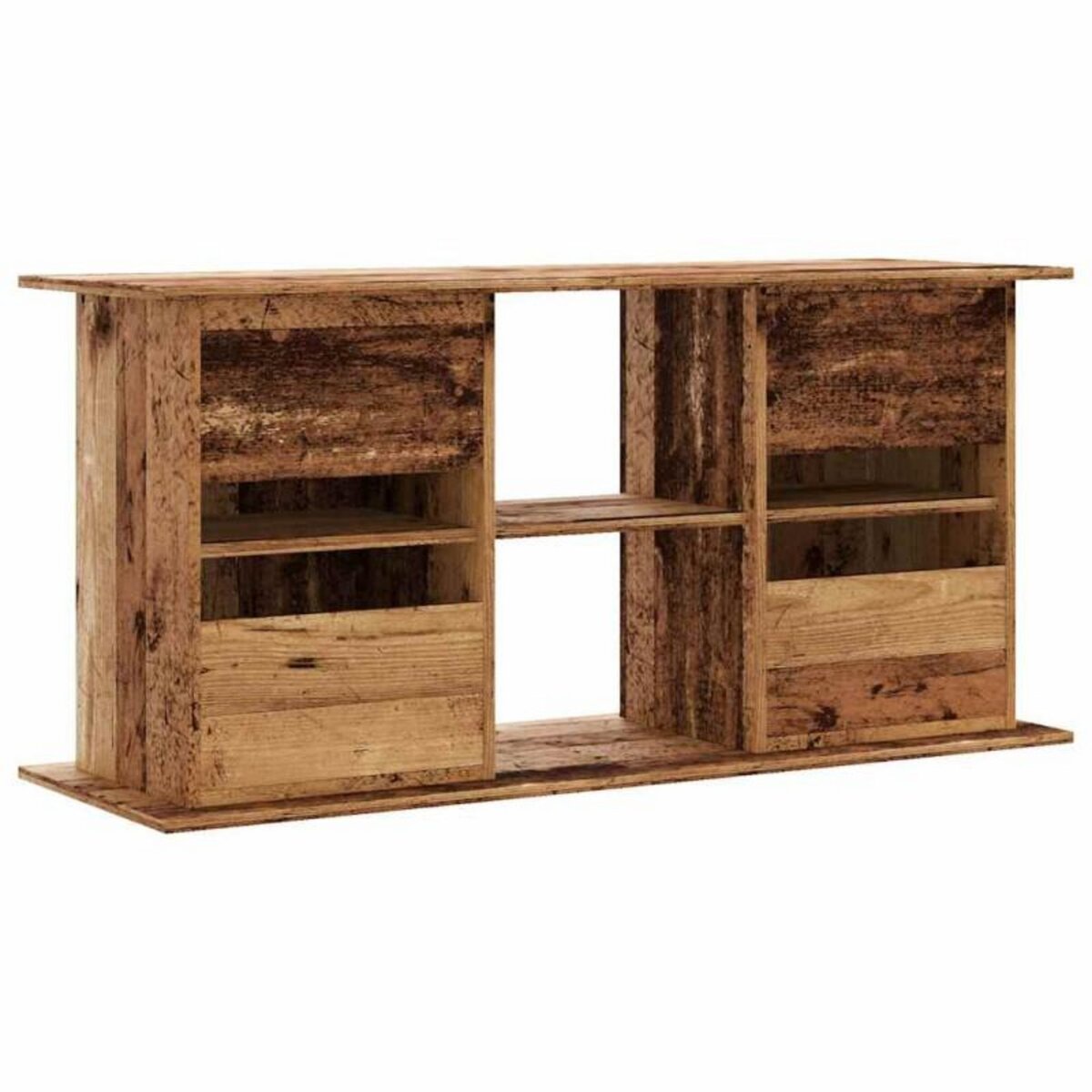 VIDAXL Support pour aquarium vieux bois 121x41x58 cm bois d ingénierie