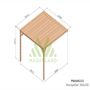 Voir la diapositive 3 : JARDIDECO Pergola adossée en bois Montpellier 300 x 300 cm - Maderland