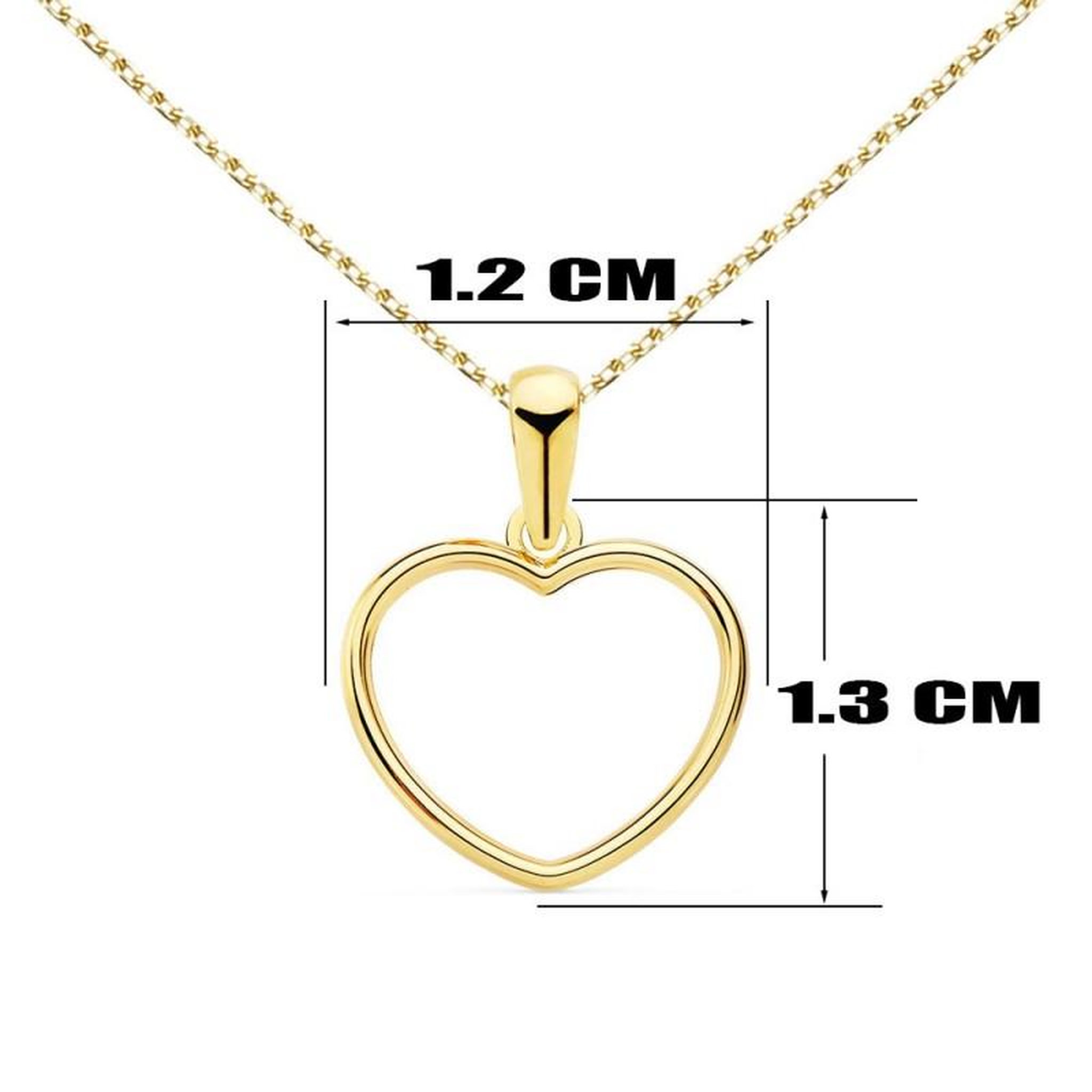 Voir la diapositive 4 : L'ATELIER D'AZUR Collier - Pendentif Or 18 Carats 750/000 Jaune - Coeur - Chaine Dorée