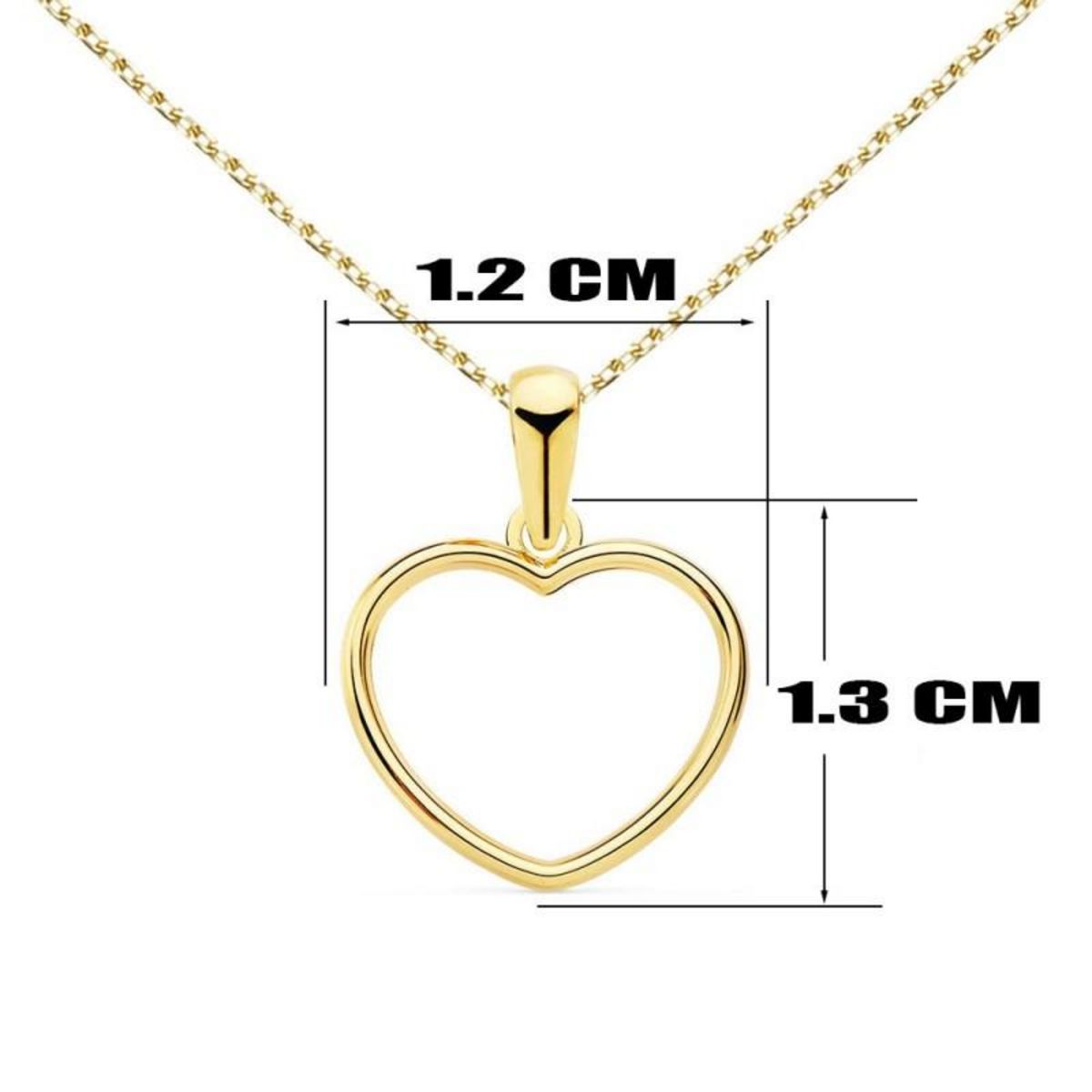 L'ATELIER D'AZUR Collier - Pendentif Or 18 Carats 750/000 Jaune - Coeur - Chaine Dorée