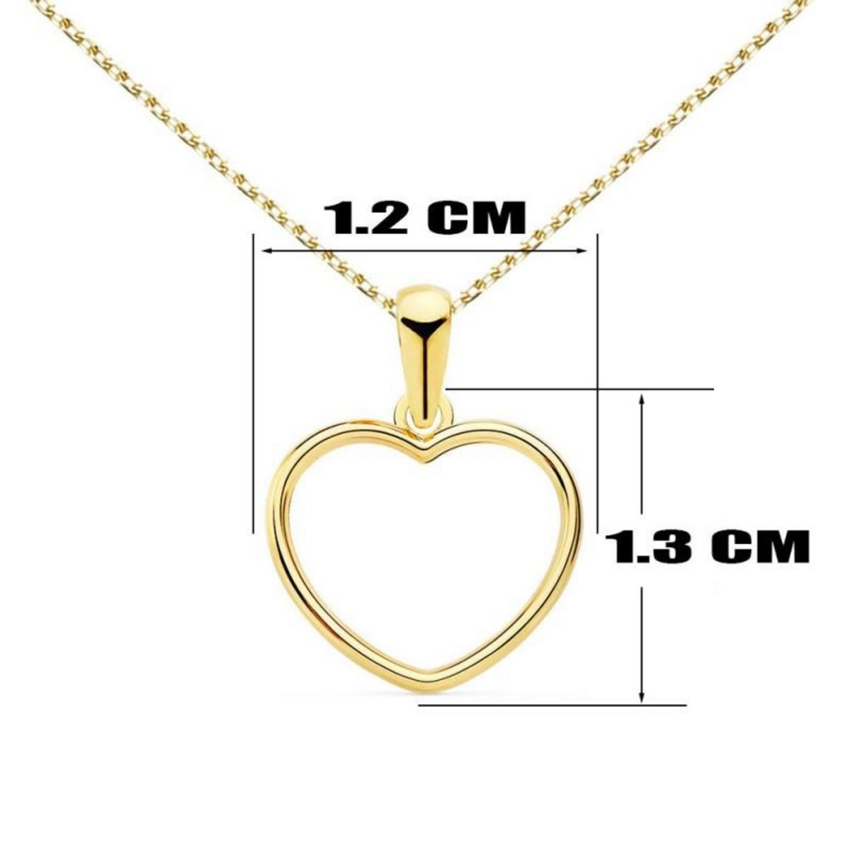 L'ATELIER D'AZUR Collier - Pendentif Or 18 Carats 750/000 Jaune - Coeur - Chaine Dorée