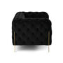 Voir la diapositive 3 : LISA DESIGN Camden - fauteuil chesterfield en velours - pieds en métal doré