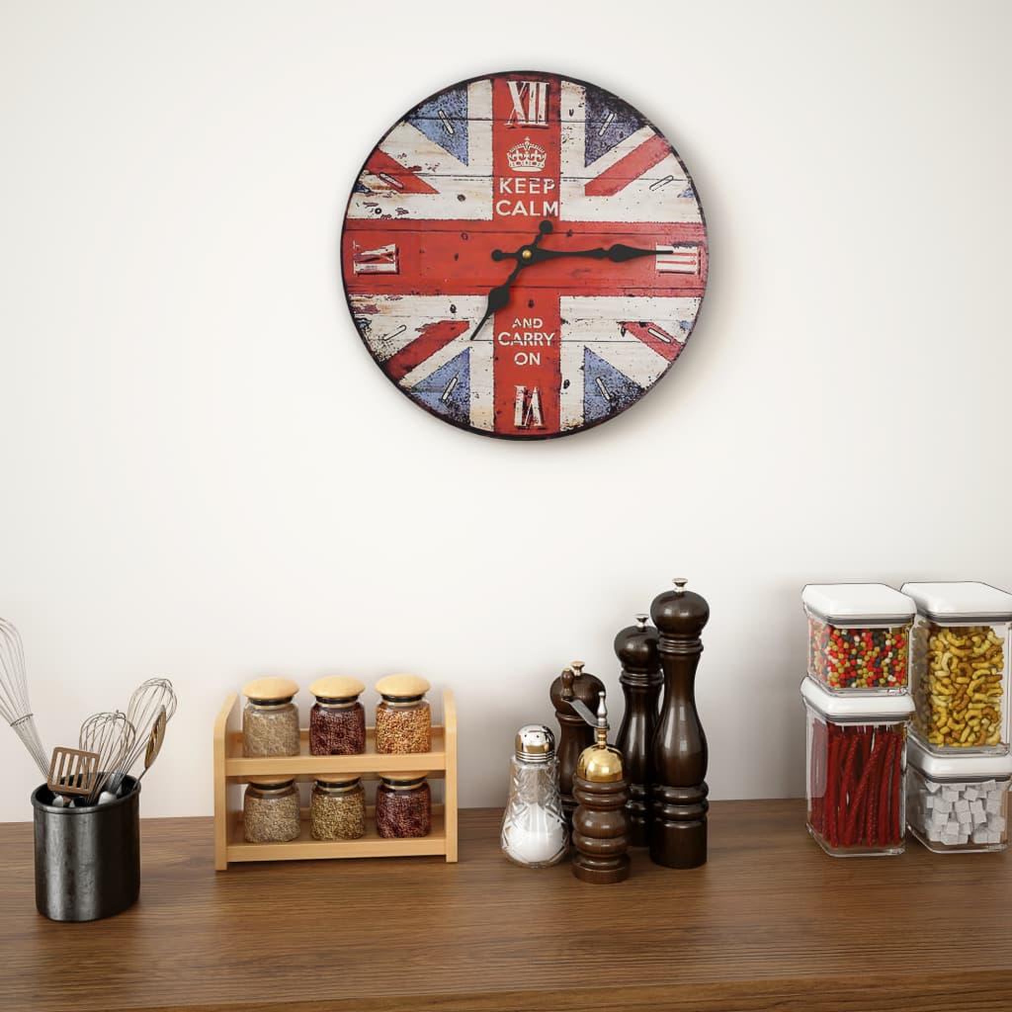 VIDAXL Horloge murale vintage Royaume-Uni 30 cm