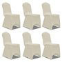 Voir la diapositive 2 : VIDAXL Housses elastiques de chaise Creme 12 pcs