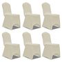 Voir la diapositive 2 : VIDAXL Housses elastiques de chaise Creme 12 pcs