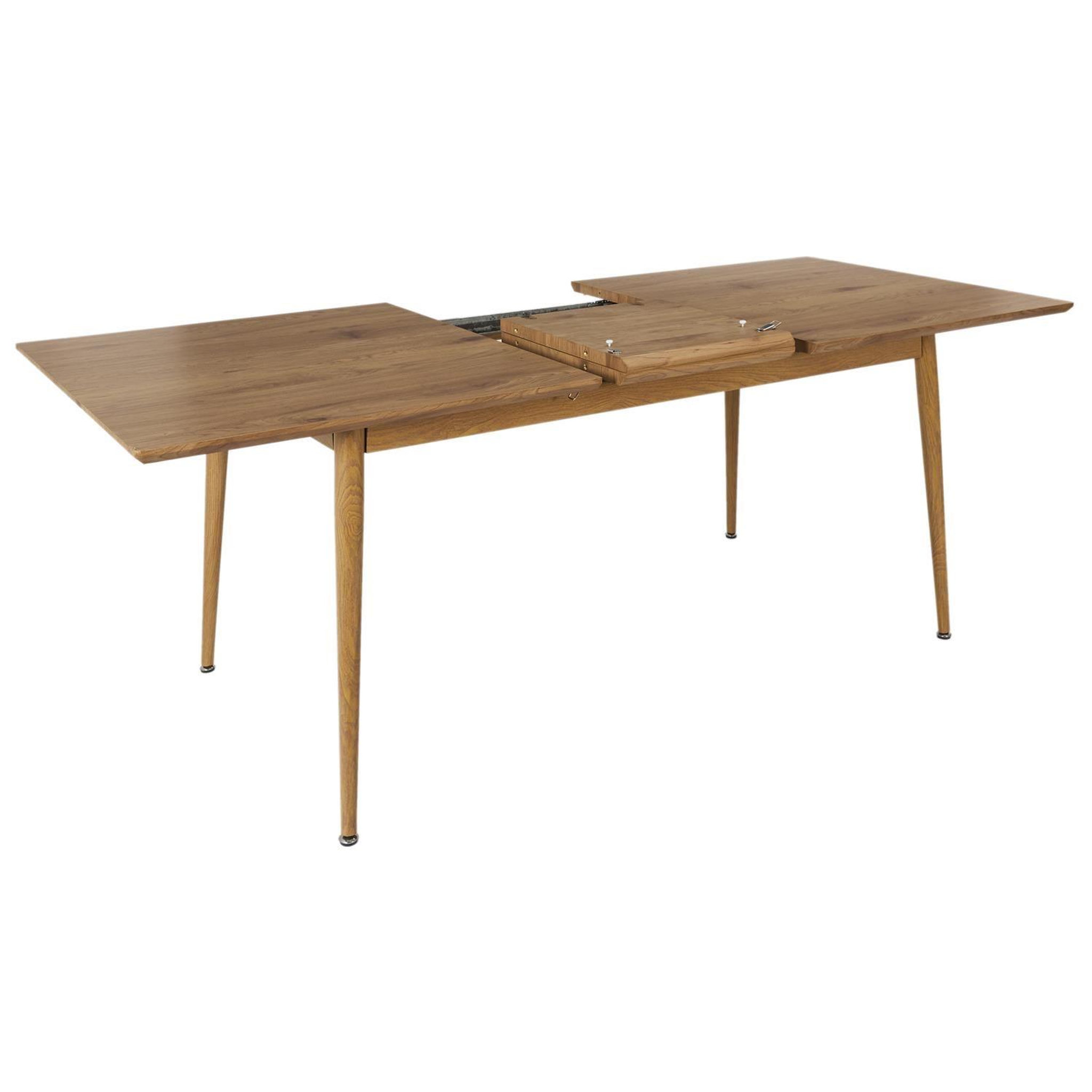 Voir la diapositive 5 : The Home Deco Factory Table extensible pour 6 à 8 personnes en bois gaspard - marron