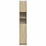 Voir la diapositive 4 : VIDAXL Armoire de salle de bain Chene sonoma 32x25,5x190 cm Agglomere