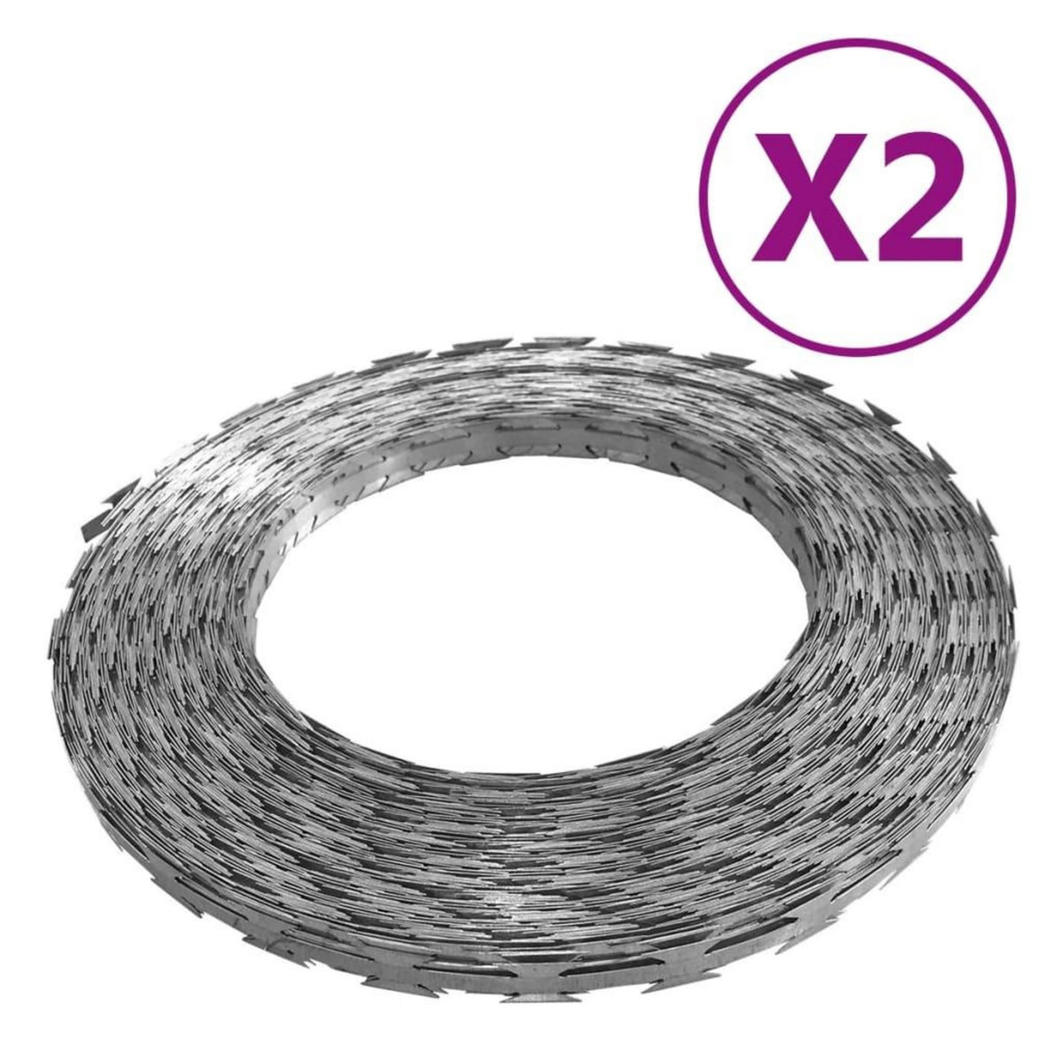 VIDAXL Fils barbeles BTO-22 2 pcs 100 m Acier