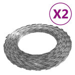 VIDAXL Fils barbeles BTO-22 2 pcs 100 m Acier