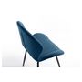 Voir la diapositive 6 : Lot de 2 chaises arrondies pieds métal noir LINE