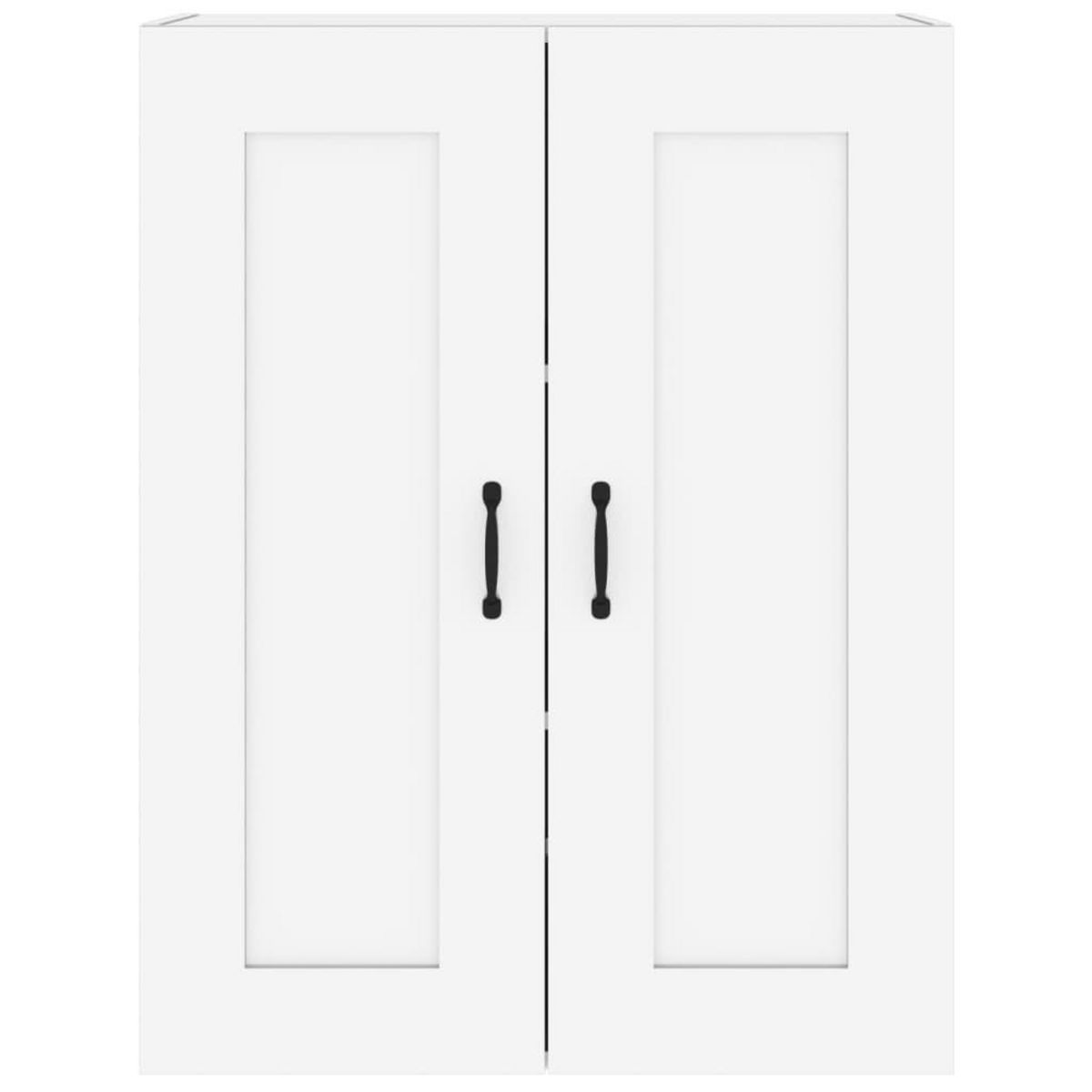 VIDAXL Armoire murale suspendue Blanc brillant 69,5x32,5x90 cm