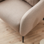 Voir la diapositive 4 : CONCEPT USINE Fauteuil beige avec coussin en lin BRISSETT