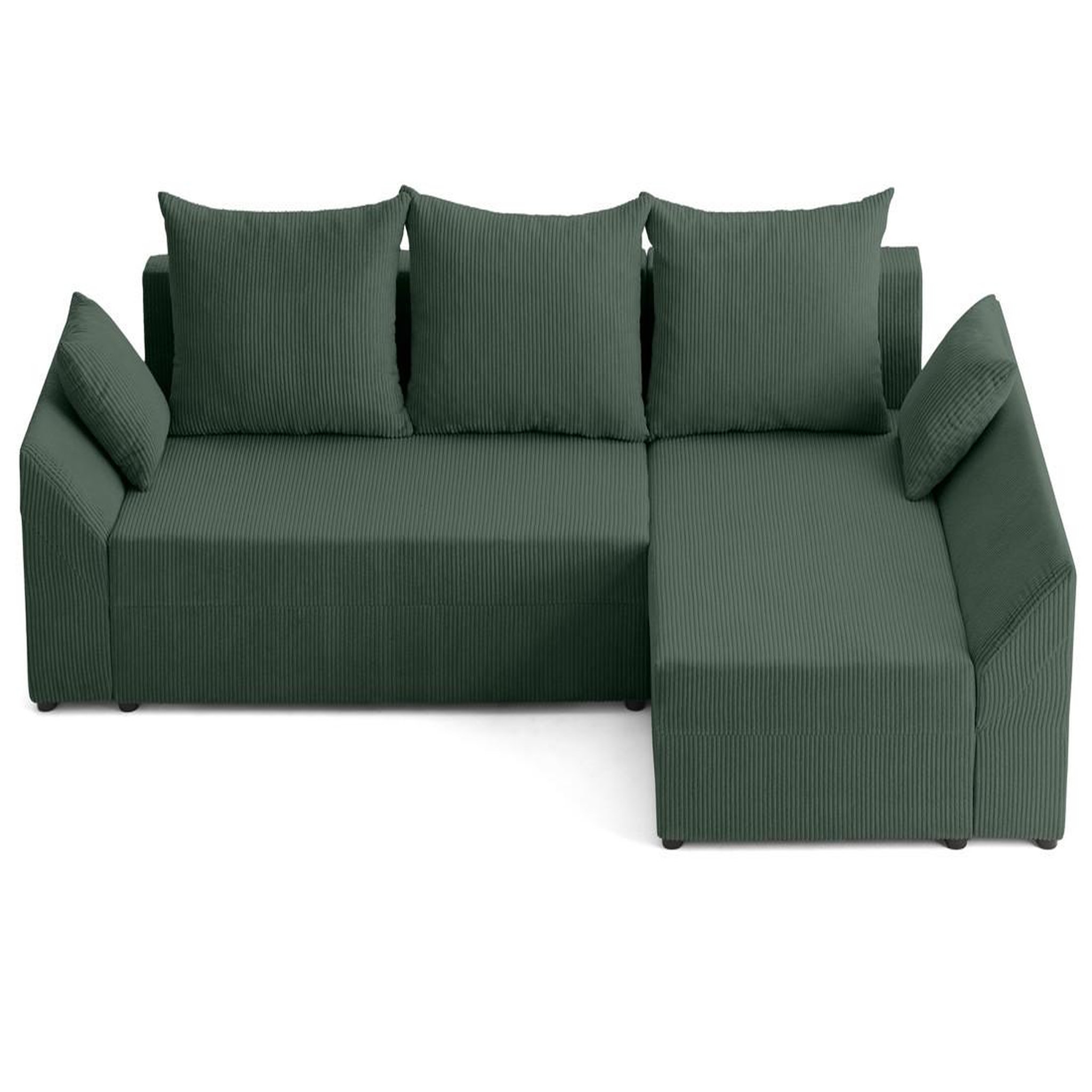 Voir la diapositive 5 : BEST MOBILIER Mike - canapé d'angle réversible - 4 places - convertible avec coffre - en velours côtelé