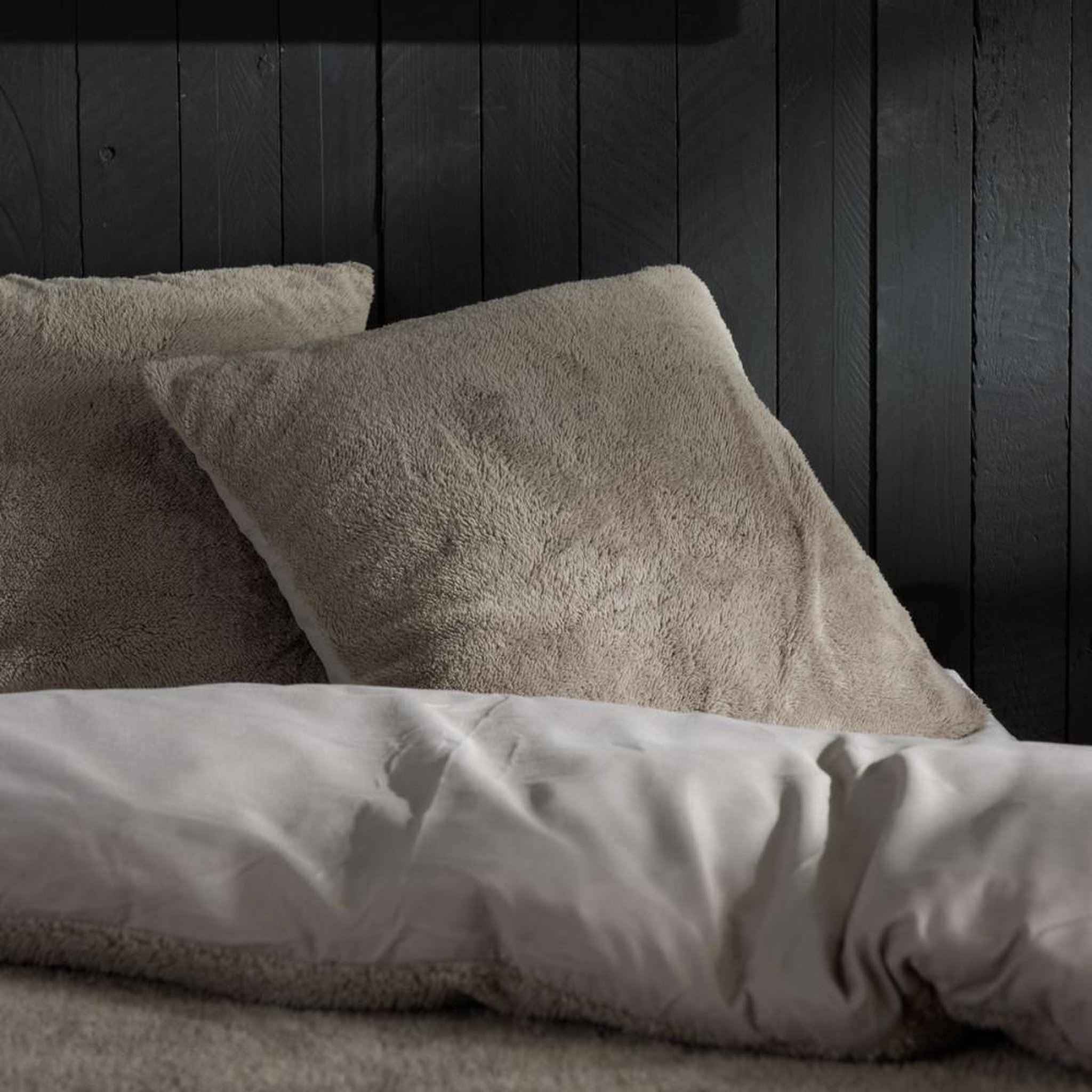 Voir la diapositive 2 : Today Parure de lit - TODAY - Teddy - 2 personnes - 220 x 240 cm - Beige uni