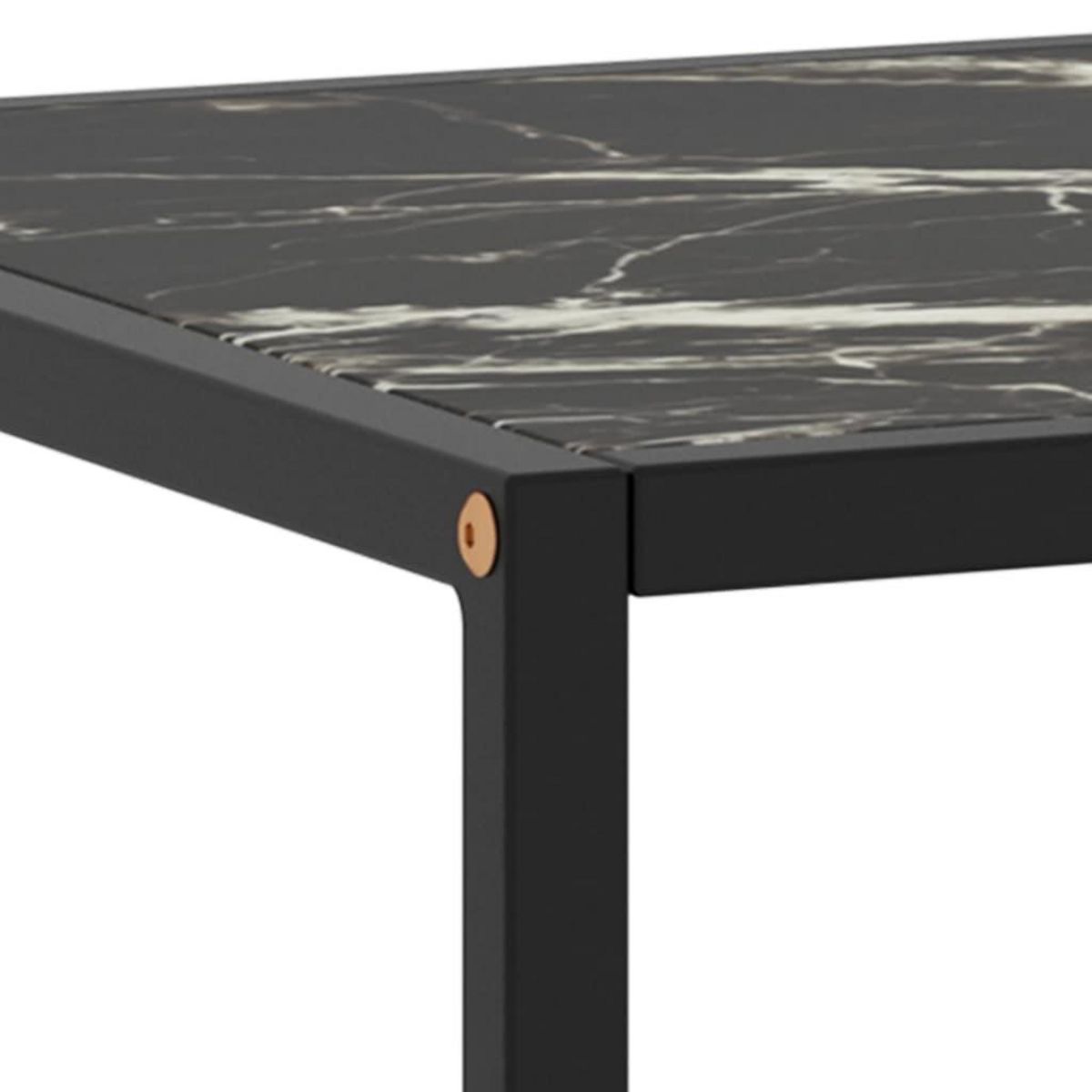VIDAXL Table basse Noir avec verre marbre noir 120x50x35 cm