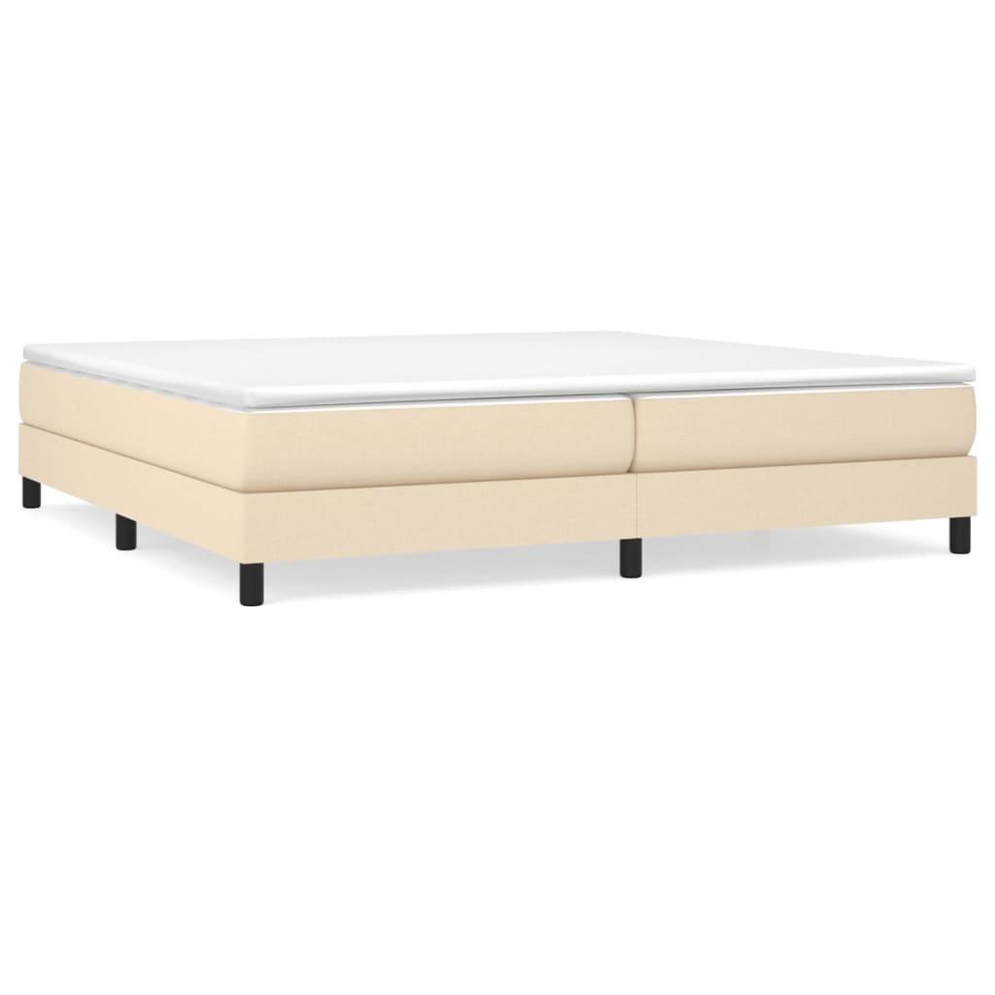 Voir la diapositive 2 : VIDAXL Cadre de lit sans matelas creme 200x200 cm tissu
