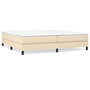 Voir la diapositive 2 : VIDAXL Cadre de lit sans matelas creme 200x200 cm tissu
