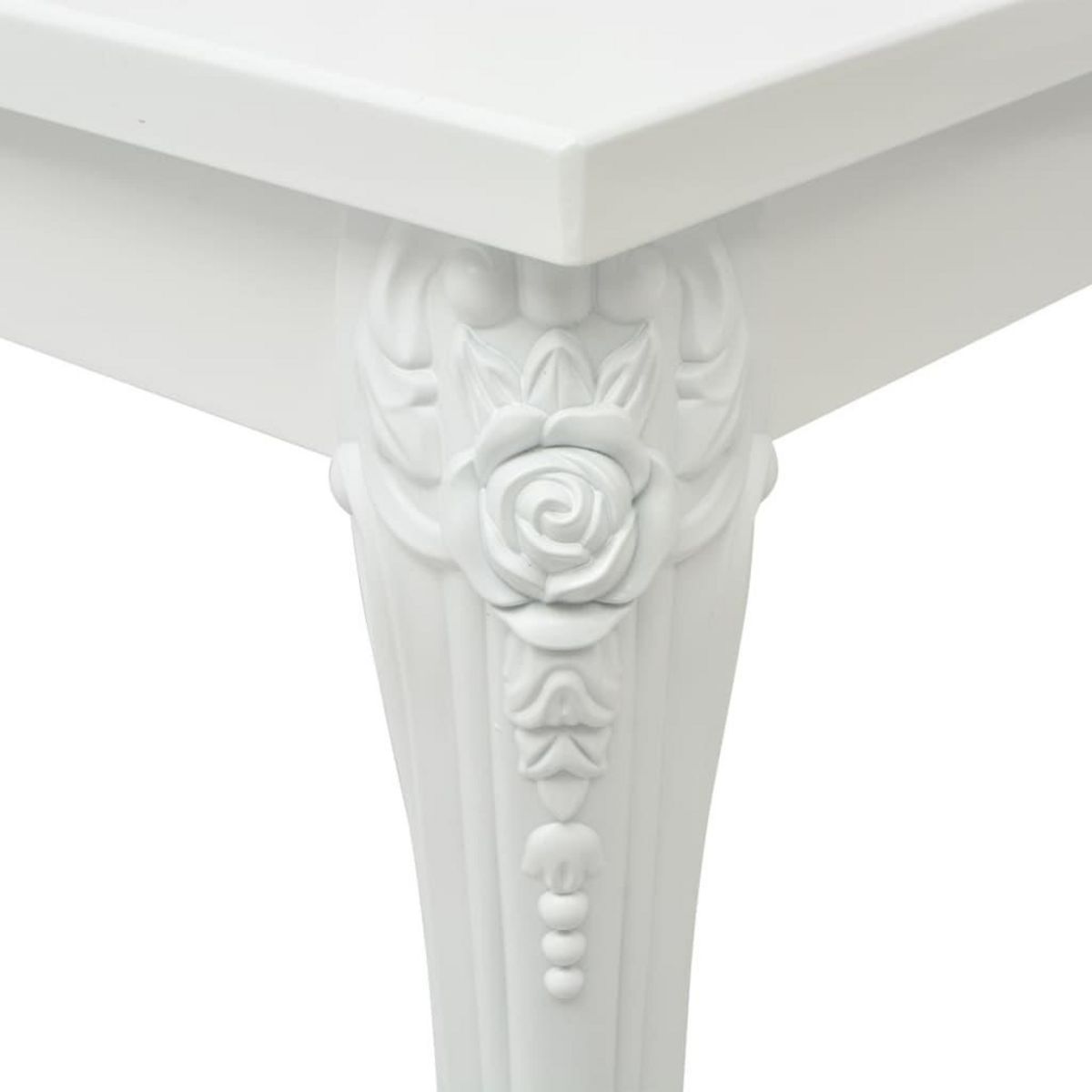 VIDAXL Table basse 80x80x42 cm Blanc brillant