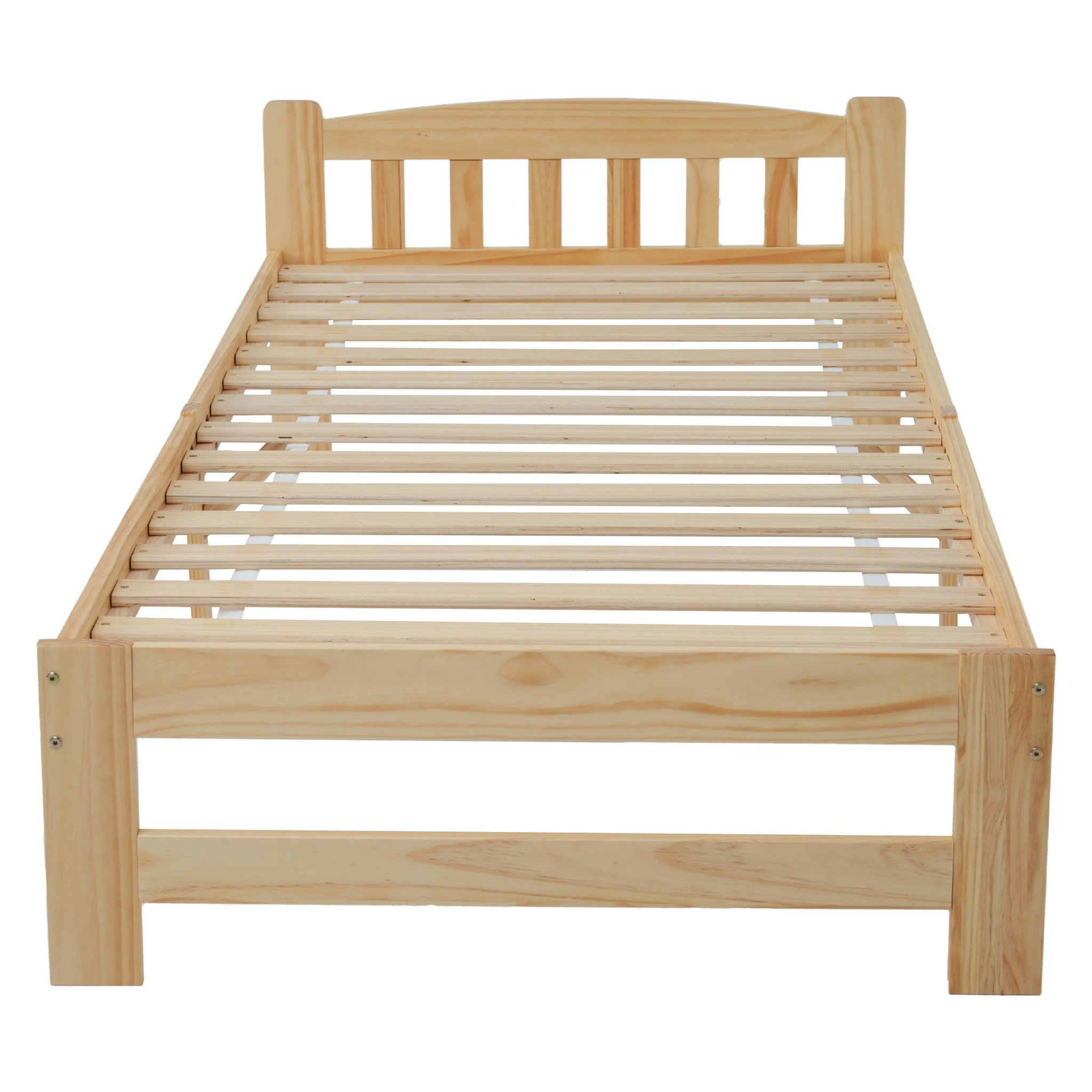 MERAX Lit simple 90x200cm bois coloris naturel