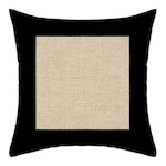 SOLEIL D'OCRE Coussin en coton lavé 40x40 cm JUTE, par Soleil d'Ocre. Coloris disponibles : Blanc, Noir