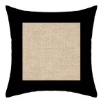 SOLEIL D'OCRE Coussin en coton lavé 40x40 cm JUTE, par Soleil d'Ocre. Coloris disponibles : Blanc, Noir