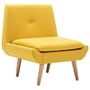Voir la diapositive 2 : VIDAXL Fauteuil sans accoudoirs jaune tissu