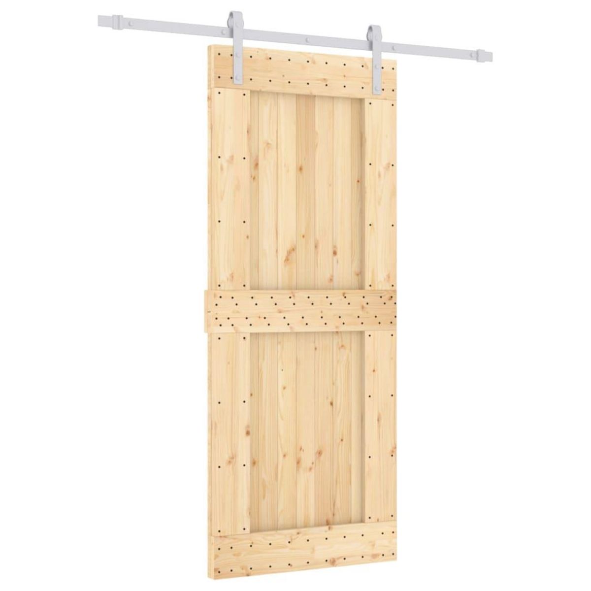 VIDAXL Porte coulissante et kit de quincaillerie 85x210 cm pin massif