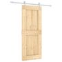 Voir la diapositive 2 : VIDAXL Porte coulissante et kit de quincaillerie 85x210 cm pin massif
