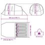 Voir la diapositive 6 : VIDAXL Tente de camping tunnel 4 personnes bleu impermeable
