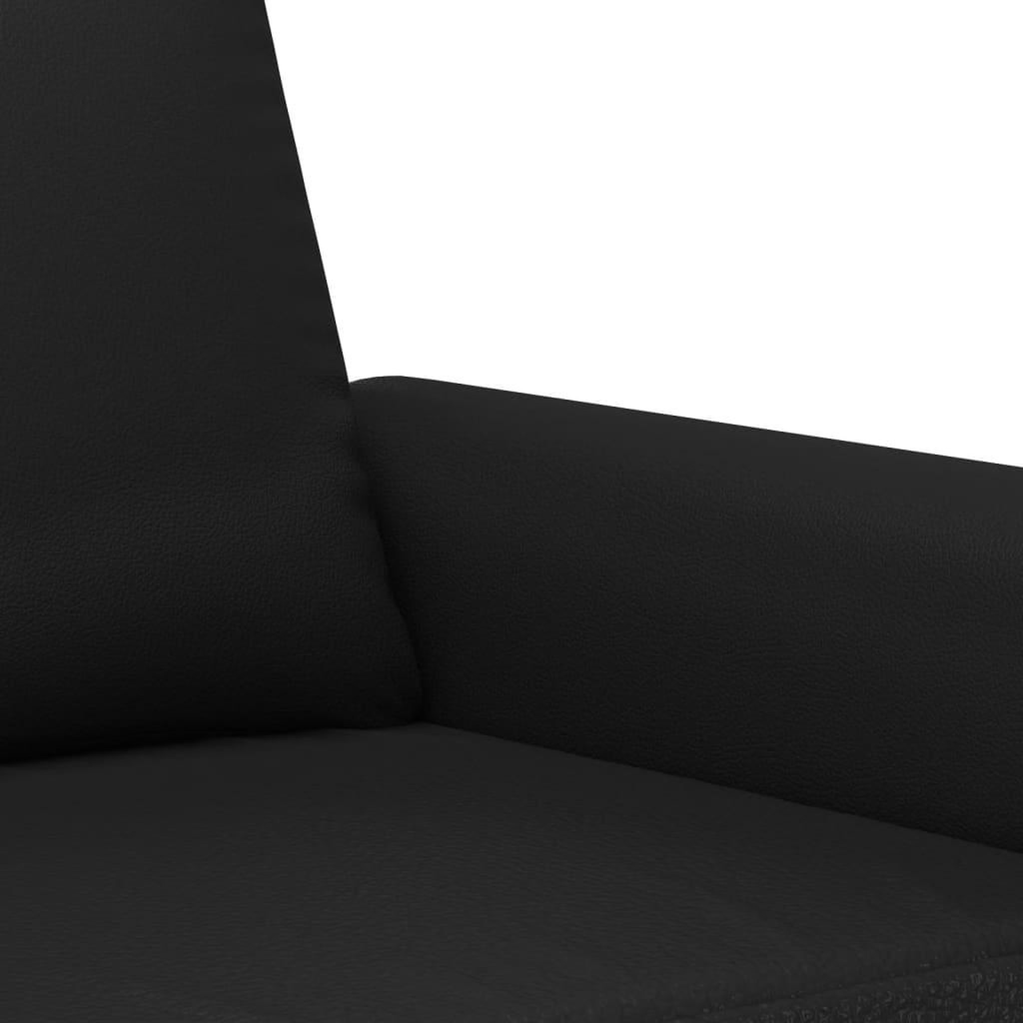Voir la diapositive 5 : VIDAXL Ensemble de canapes 2 pcs avec coussins Noir Similicuir