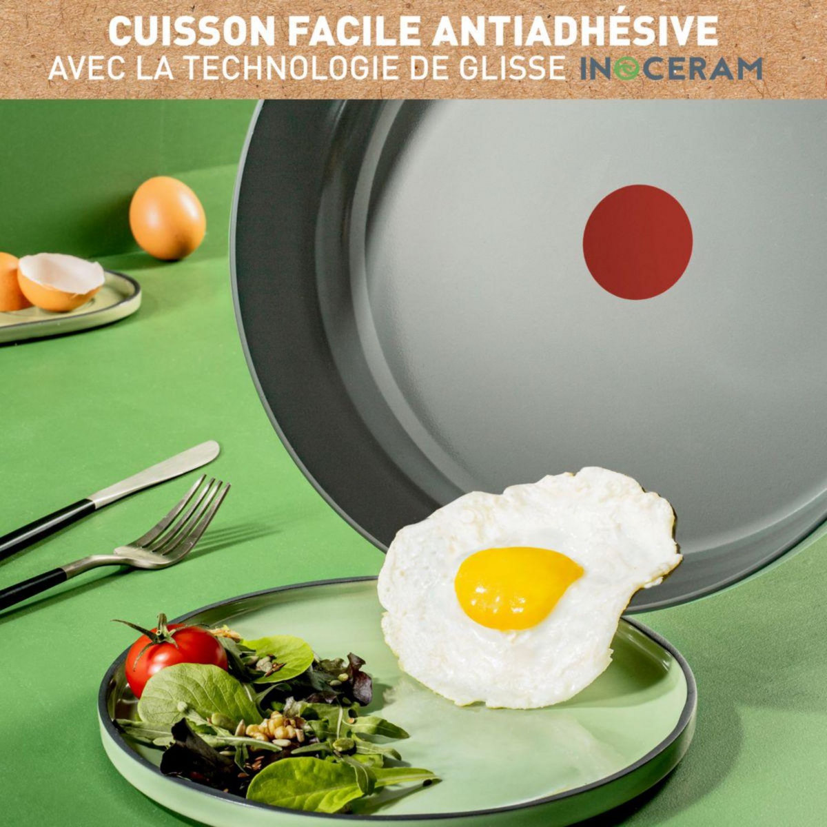 TEFAL Poêle Manche fixe Renew+ 24cm C4240453