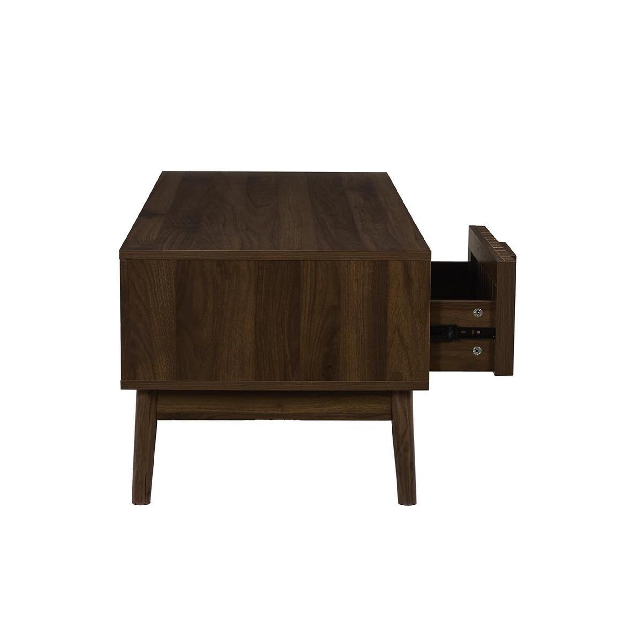 Voir la diapositive 5 : The Home Deco Factory Table basse avec tiroir  klaus  100cm marron foncé