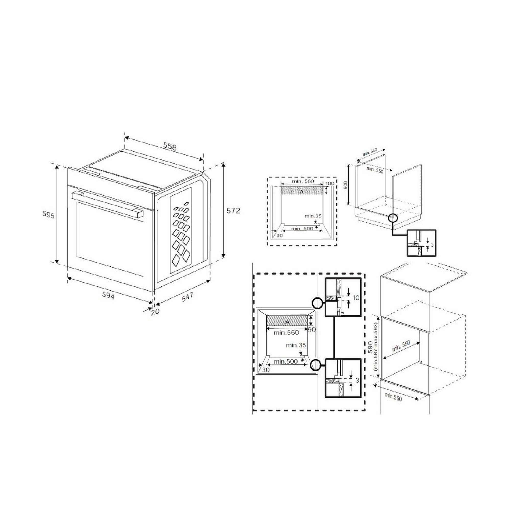 Voir la diapositive 5 : Beko Four encastrable multifonction 60cm à pyrolyse inox - bbis13300xpe-1