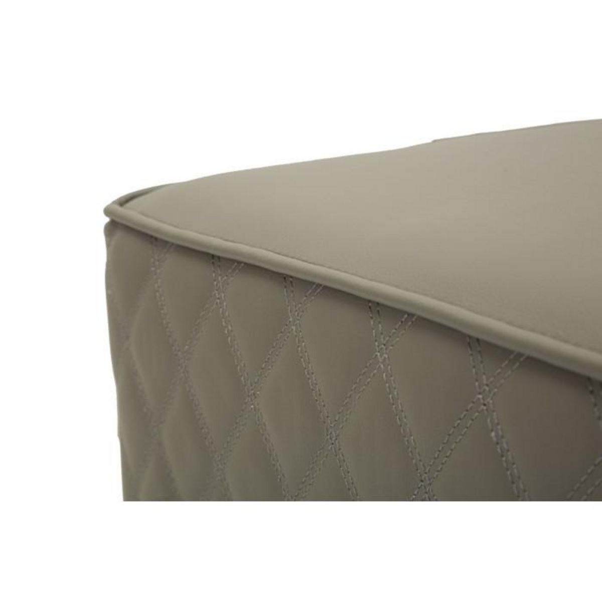 Paris Prix Pouf Matelassé  Sharon  38cm Gris & Or