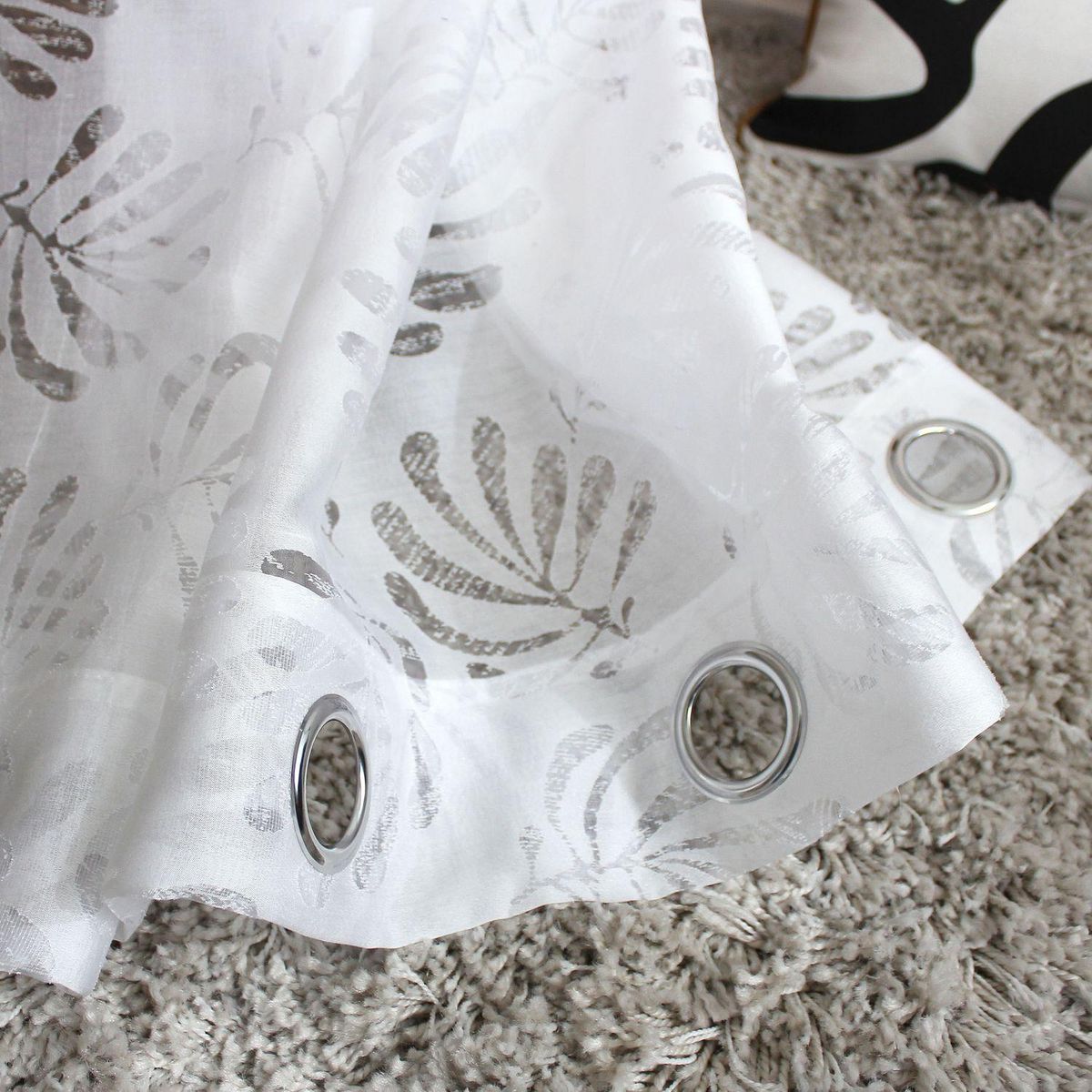 TOILINUX Voilage dévoré SIGNATURE - 140 x 240 cm - Blanc