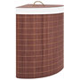 Voir la diapositive 1 : VIDAXL Panier a linge d'angle Bambou Marron 60 L