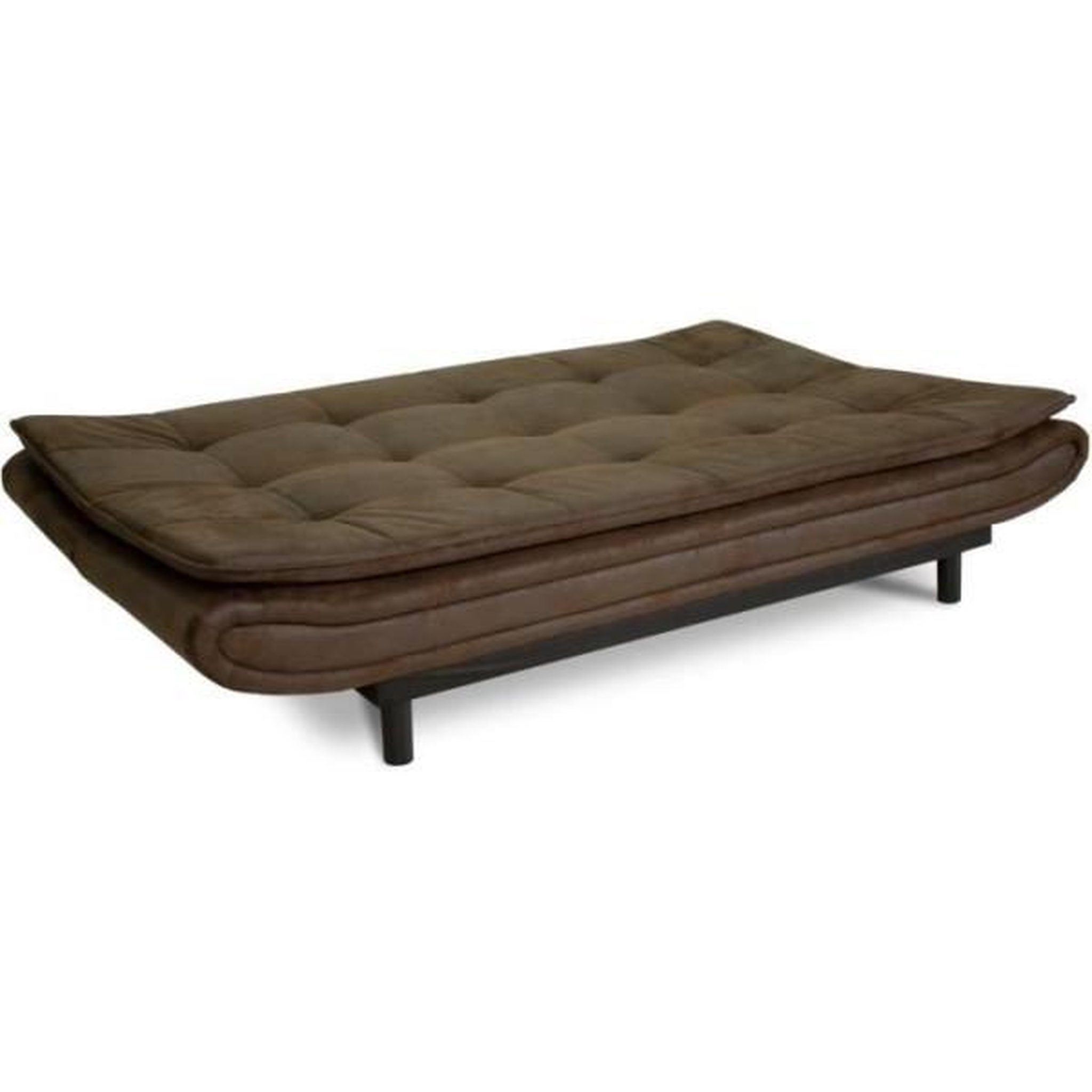 Voir la diapositive 4 : MARKET24 Banquette clic-clac DARIUS - Tissu Marron - L 194 x P 121 x H 83 cm - Fabriqué en Ukraine