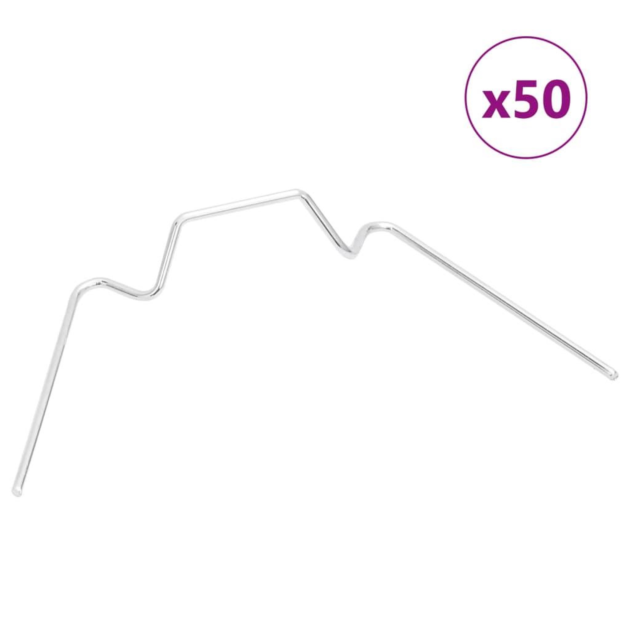VIDAXL Clips pour serre 50 pcs type W acier galvanise