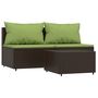 Voir la diapositive 2 : VIDAXL Salon de jardin 3 pcs avec coussins marron resine tressee