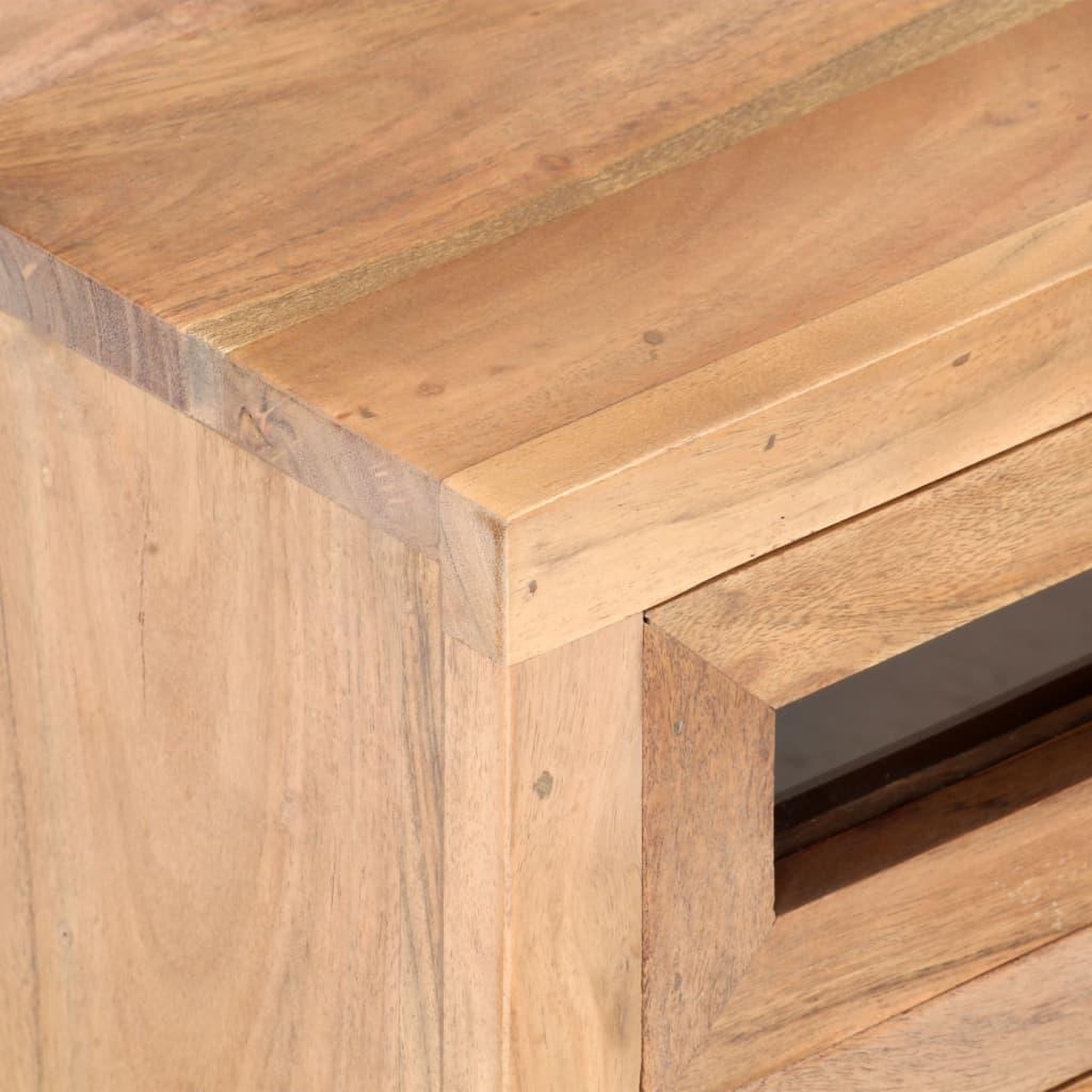 Voir la diapositive 5 : VIDAXL Meuble tv 110x30x40 cm bois d'acacia massif