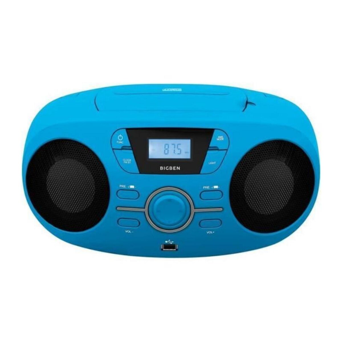 Bigben BIGBEN CD61BLUSB Lecteur Radio Cd Portable Usb Bleu + Speakers Lumineux