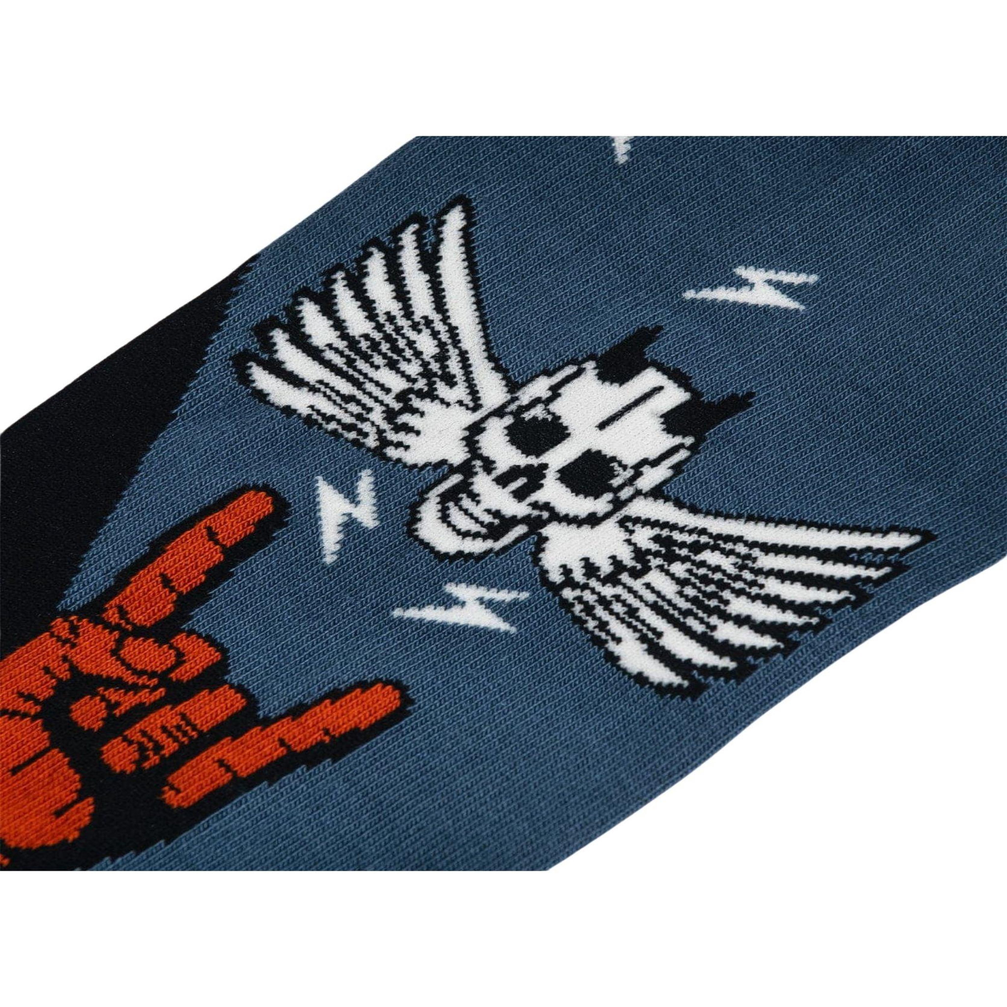 Voir la diapositive 3 : SOCK AFFAIRS Chaussettes heavy metal flying skull