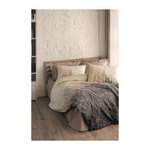 GENERIQUE Parure de lit - 129CTN64613 - 1 housse de couette 220 x 240 cm + 2 taies d'oreiller 60 x 60 cm - 100% coton ranforcé - Beige