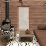 SOLEIL D'OCRE Voilage porte-fenêtre CALI, par Soleil d'Ocre. Coloris disponibles : Blanc