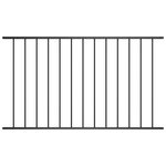 VIDAXL Panneau de cloture Acier enduit de poudre 1,7x1,25 m Noir