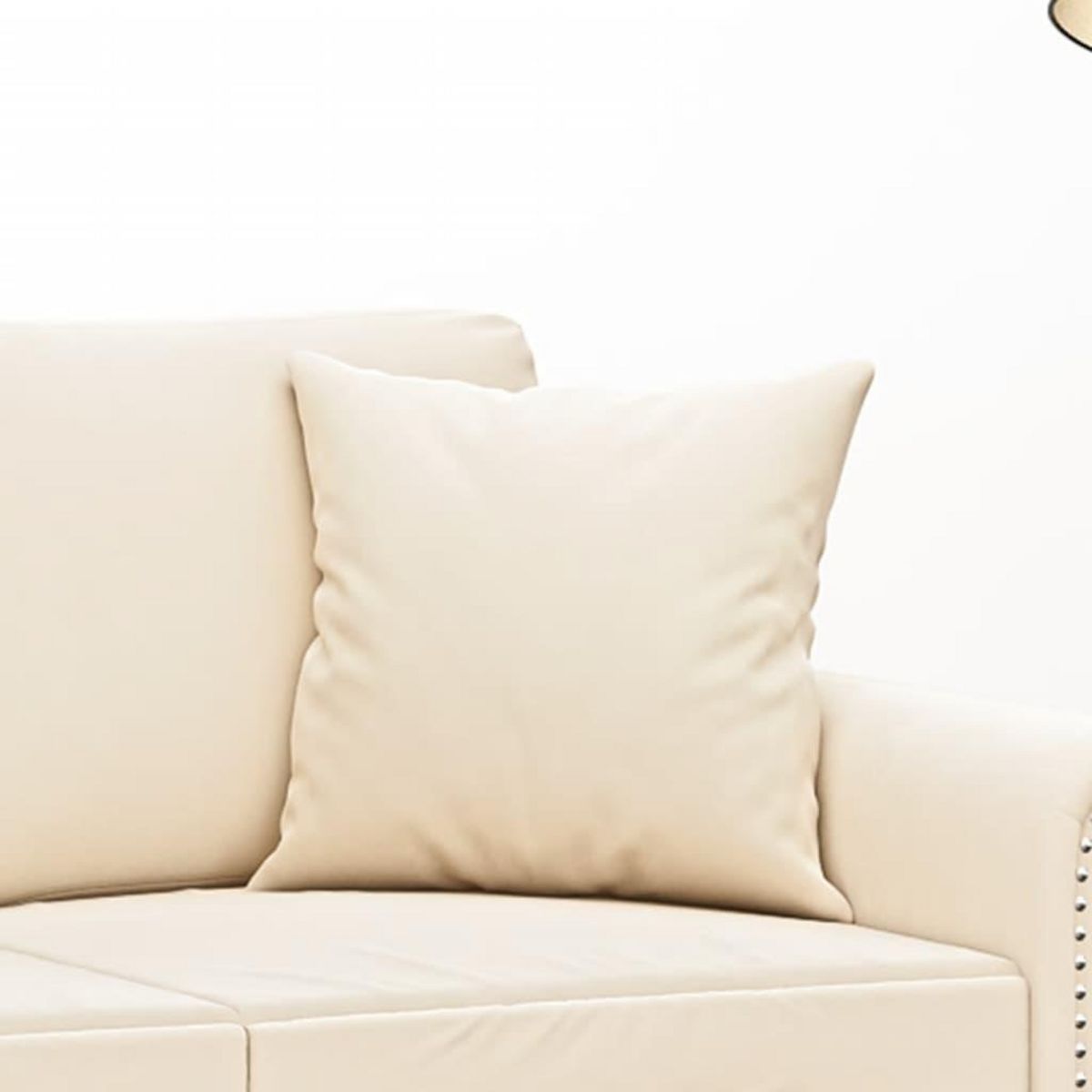 VIDAXL Coussins decoratifs lot de 2 Creme 40x40 cm Velours