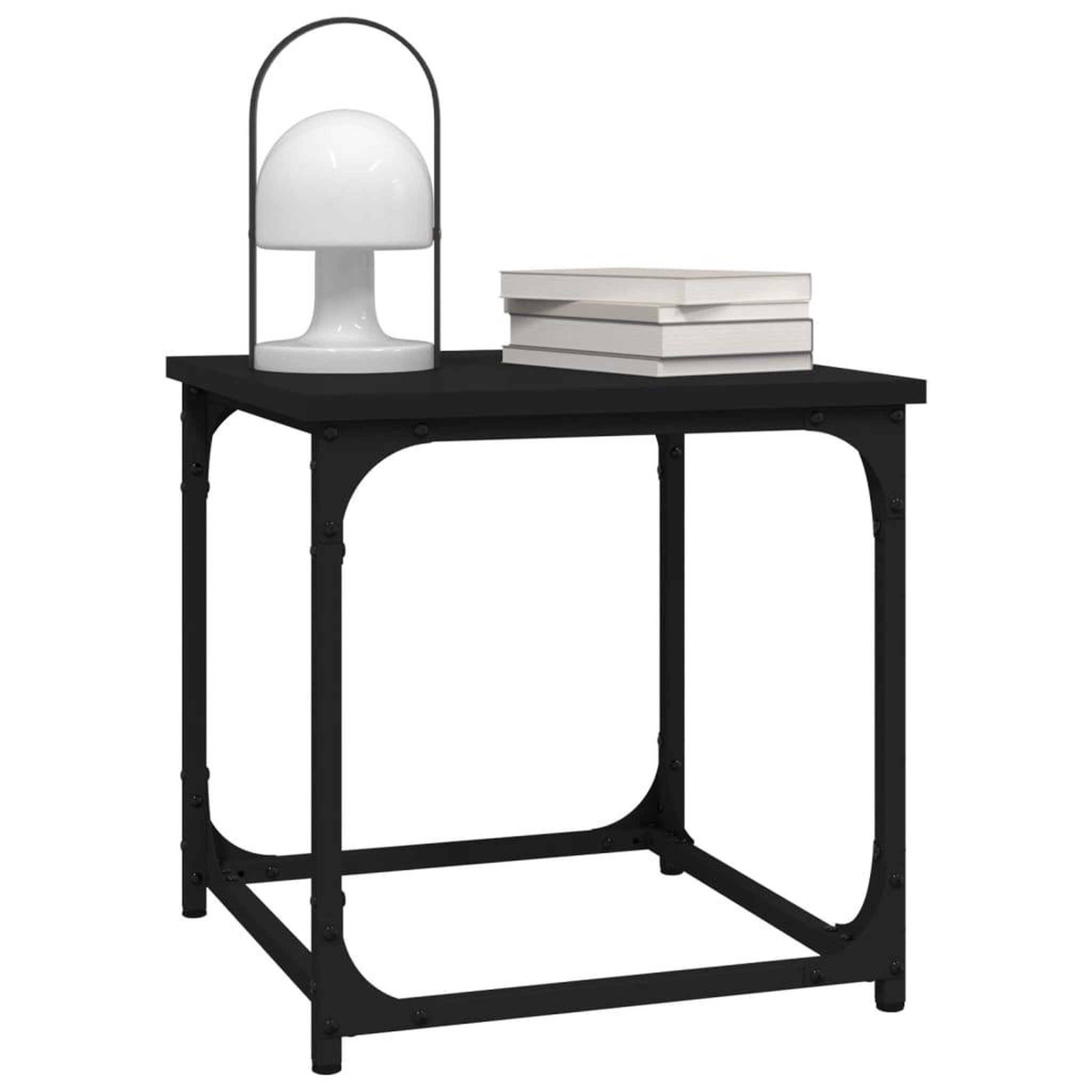Voir la diapositive 4 : VIDAXL Table d'appoint Noir 40x40x40 cm Bois d'ingenierie