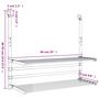 Voir la diapositive 6 : VIDAXL Sechoir a linge pour balcon 89x25x(60-95) cm aluminium