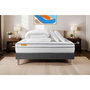 Voir la diapositive 1 : SEPTNUITS Pack matelas + sommier gris Memo Luxe Ressorts ensachés + mémoire de forme 5 zones de confort MAXI épaisseur